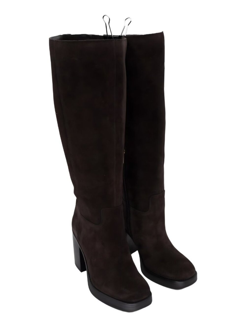Vince Camuto Gibi Extra-Wide-Calf Knee High Block Heel Boots Dark Brownie sz 7W